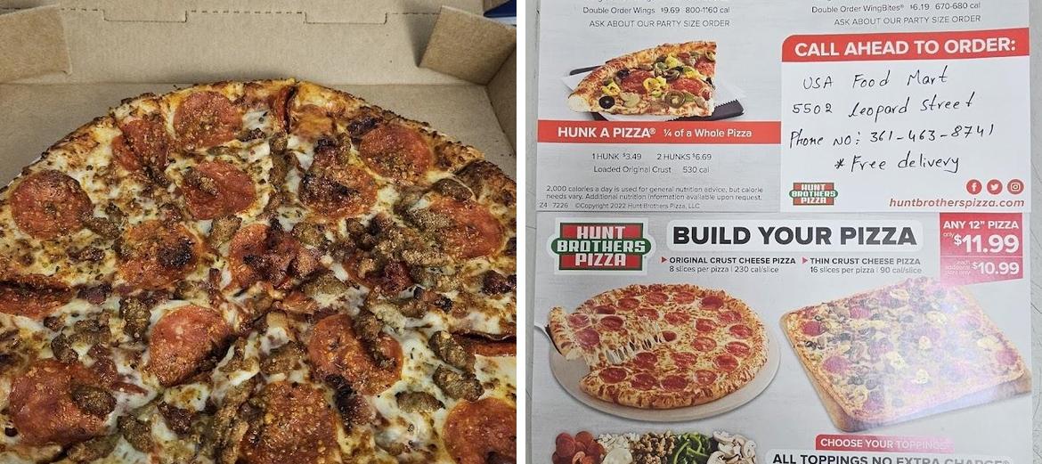 Hunt Brothers pizza